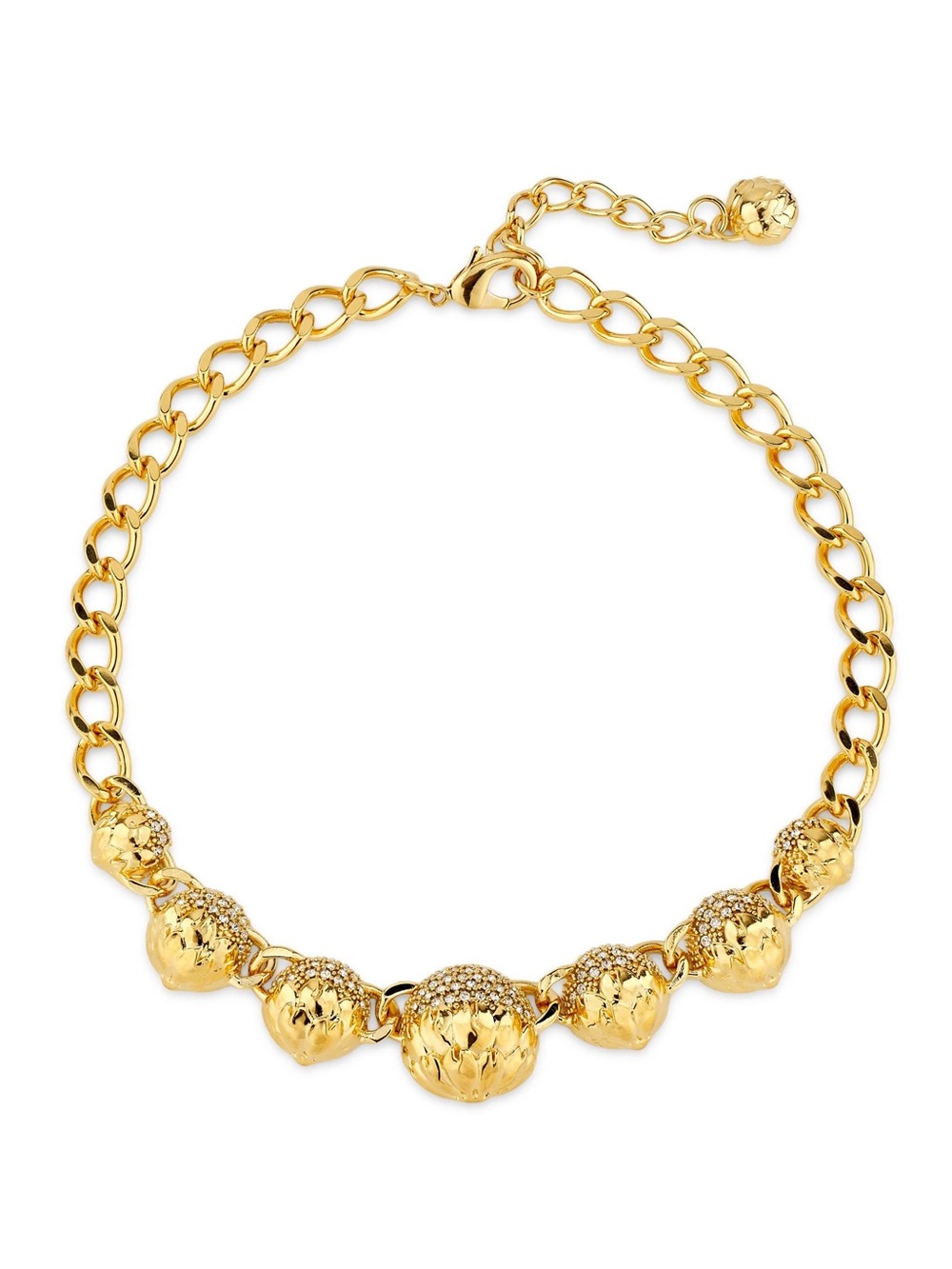 Oscar de la Renta Crystal Artichoke Necklace